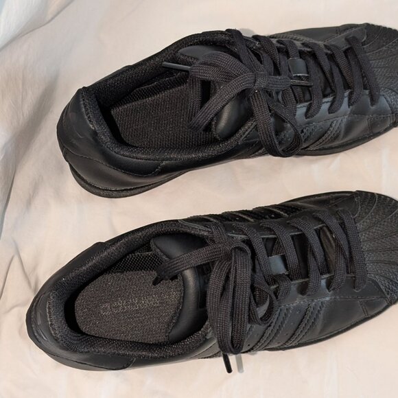 ADIDAS Superstar All Black Unisex Size 6 - Picture 8 of 8